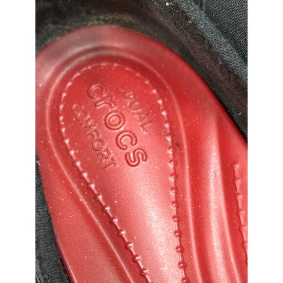 Crocs Busy Day Black Comfort Wedge Shoes Size 8 Slip On Work Clogs - Picture 4 of 9